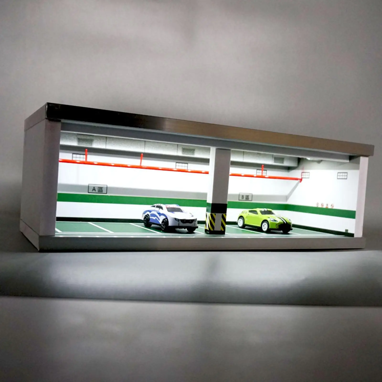 

Model Car Display Case 1/64 Scale Ornament Parking Lot Scene Storage Box
