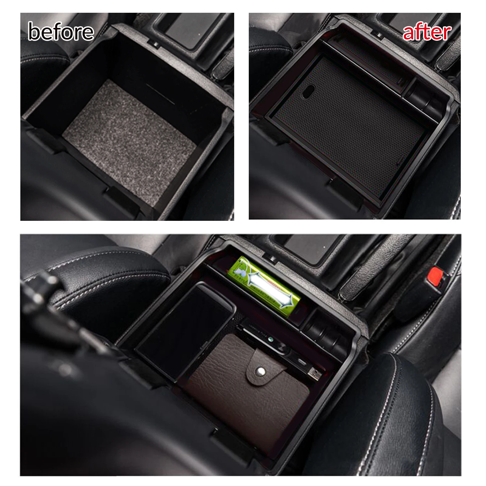 for Toyota Fortuner 2022 2021 2020 2019-2015 Car Armrest Storage Box Center Console Organizer Container Coin Tray Accessories