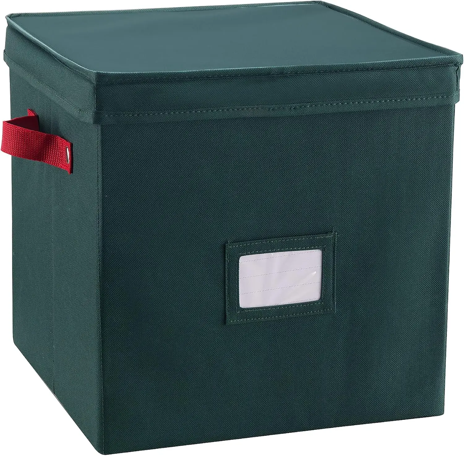 

Green Holiday Organizer Cube with 64 Compartments & Adjustable Dividers for Christmas Decor Storage