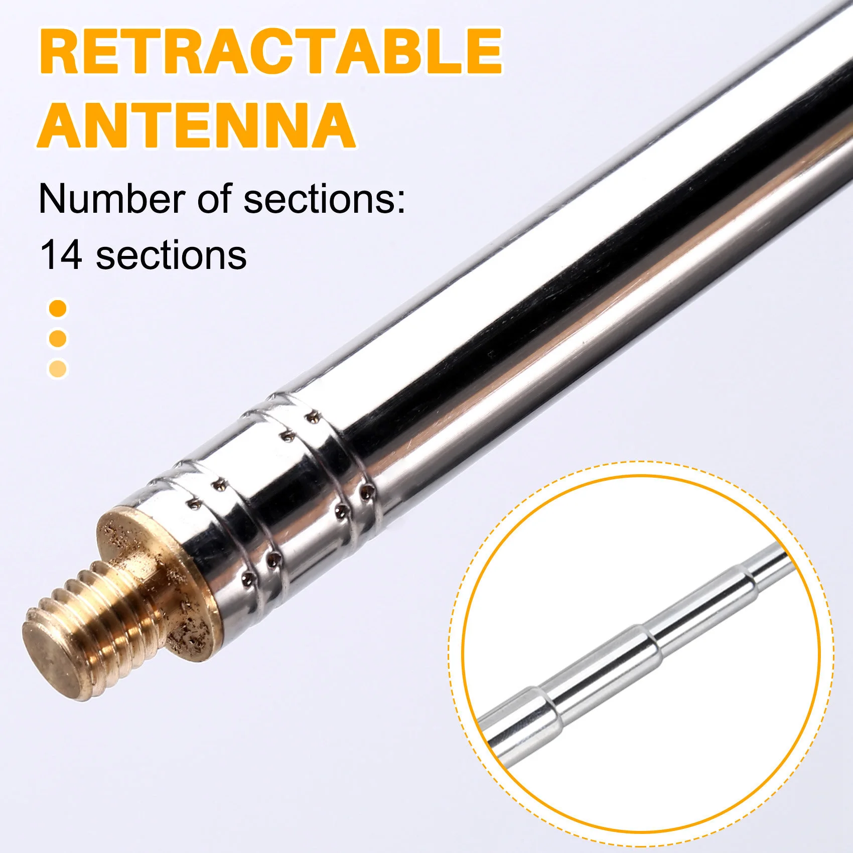 A40I 5.6M 휩 풀로드 안테나 (HF 무선용) 포지티브 V 안테나 GP 안테나 텔레스코픽 안테나 DIY M10 단파 안테나