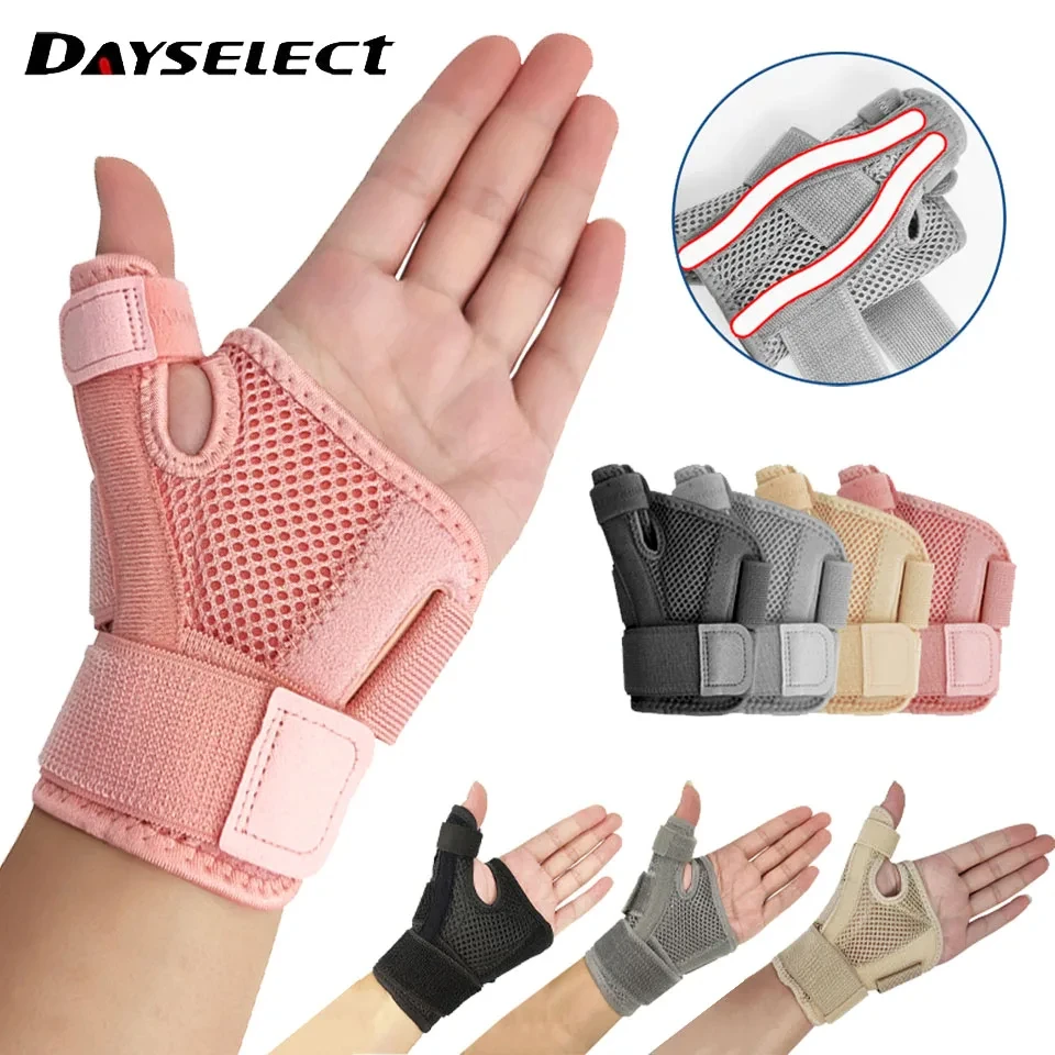 1PC Flexible Splint Wrist Thumb Support Brace for Tendonitis Arthritis Breathable Thumb Protector Guard Fits Right and Left Hand