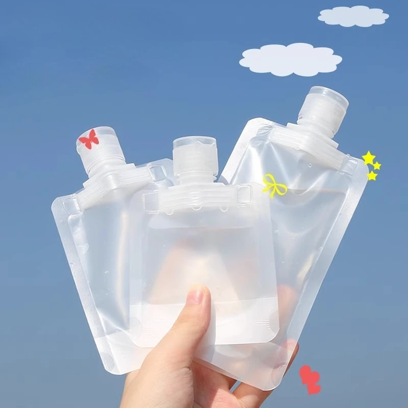 30/50/100ml Transparent Toiletry Containers Refillable Empty Lotion Squeeze Pouch Cosmetics Shampoo Liquid Travel Bag Dispenser