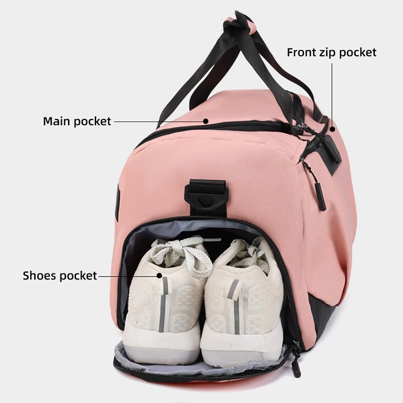 Large Fitness Training Bag With Shoes Pocket Sports Gym Handbag Waterproof Yoga Shoulder Pouch Ultralight Travel Luggage Pack