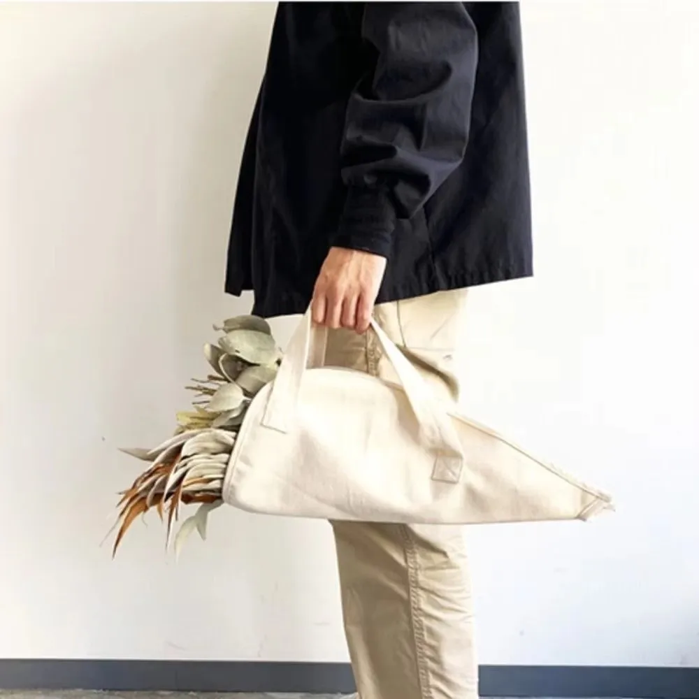 Thickened Flower Wrapping Bag with Handle Hanging Bouquet Packaging Bags Handmade Reusable Flower Carrying Bag Birthday Wedding
