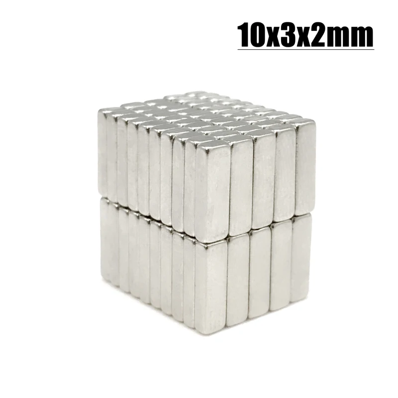 10*3*2mm Magnet 20-1000pcs N35 NdFeB Permanent Magnetic Imanes Neodymium Magnet Fridge Magnets 10x3x2mm Magnet Accessory