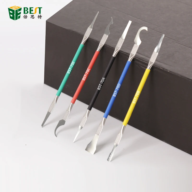 BST70 5 in 1 IC Chip Repair Thin Blade CPU Remover BGA Maintenance Knife Remove Glue Disassemble Phone PC Rework Processor Tools