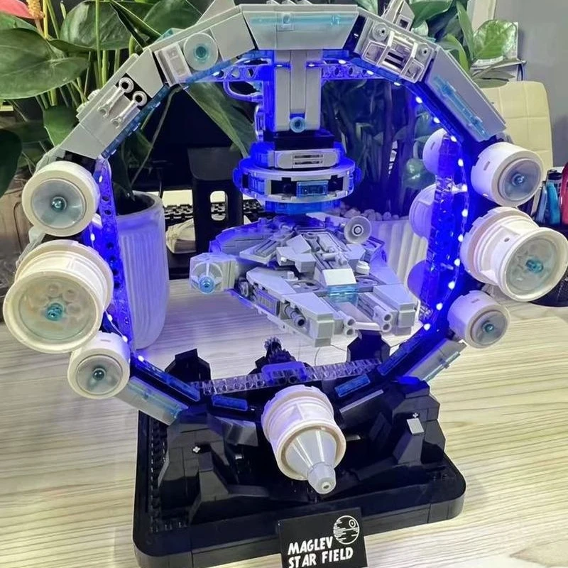 2025 Hot Magnetic Levitation Assembly Building Block Spaceship Model Puzzle Toy High Difficulty Toy Boy Creative Decoration Gift