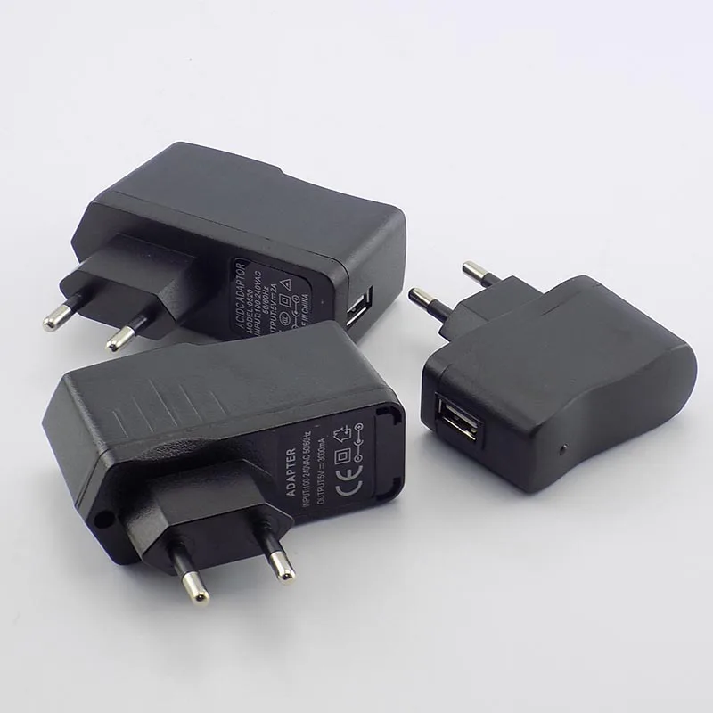 AC 110V-240V  to DC 5V 0.5A 1A 2A 3A USB to Euro Plug Adapter USB Charger Power Supply Universal Travel Charging