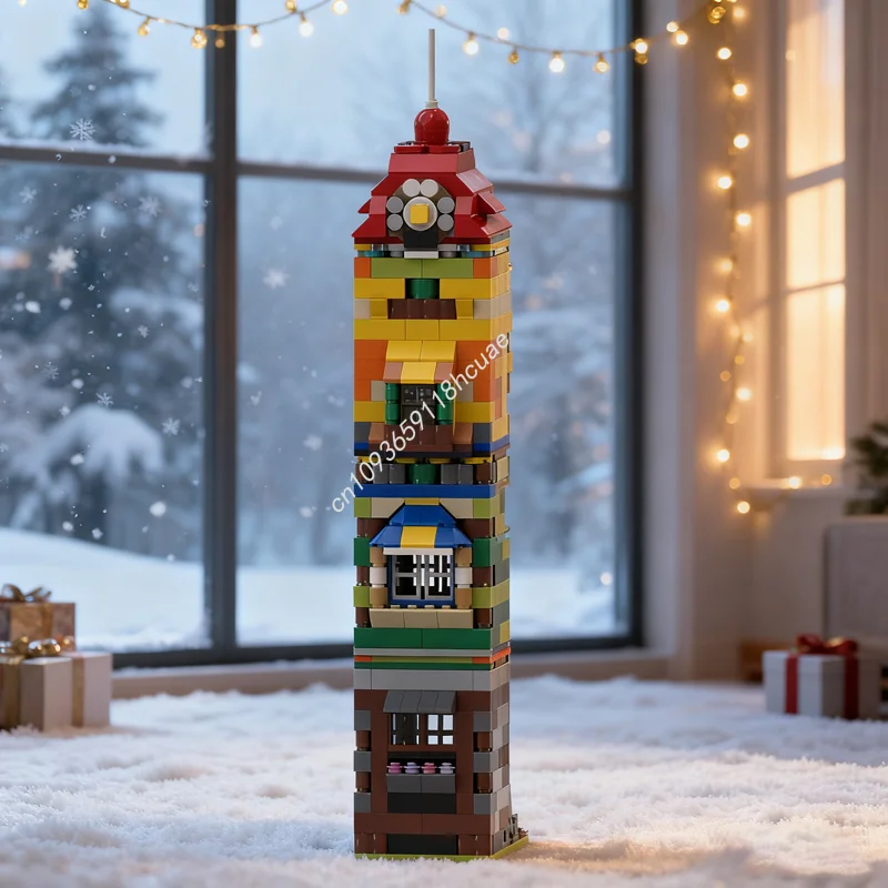 505 stücke MOC Modulare Haus Klassische Modell Bausteine Bau Weihnachten Geschenk Montieren DIY Kreative Idee Ziegel Spielzeug Kinder