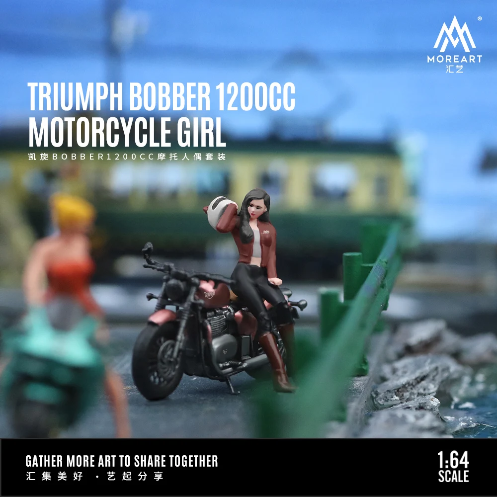 

Набор фигурок мотоцикла MoreArt 1:64 Triumph BOBBER 1200CC