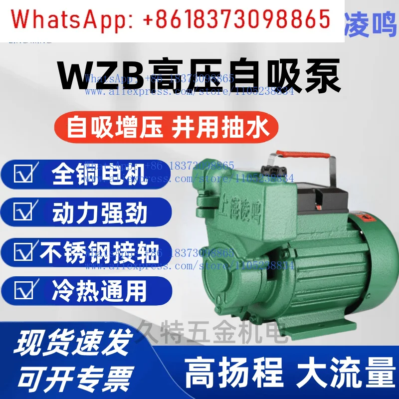 

Насос самовсасывающий высокого давления с медной обмоткой, для повышения давления водопроводной воды, 220В