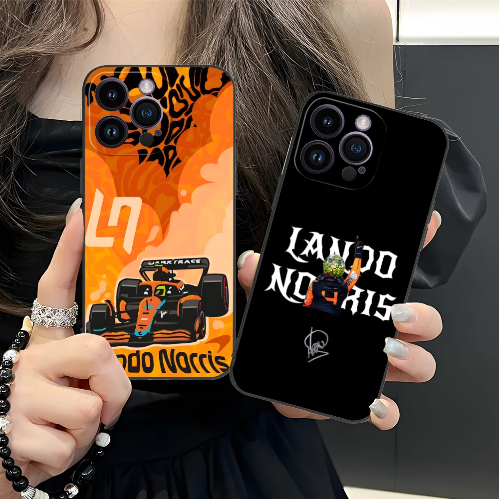 Mobile Lando Norris Phone Case for iPhone 16 15 14 13 12 11 X XR XS 8 7 Pro Max Plus Mini Black Smartphone Cellphones Cover