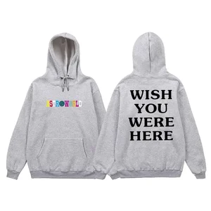 Hip Hop Hoodie von Frauen von Männern Astroworld Hoodies Sweatshirt Cactus Jack wünschte Sie hier Kartendruck mit Hood Man Streetwear 10 Hauptverkäufe Sweatshirt Astroworld - №8