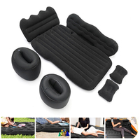 2 Types Car Travel Bed Multifunction Inflatable Travel Mattress PVC Flocking Soft Sleeping Rest Cushion for Car SUV Accessories