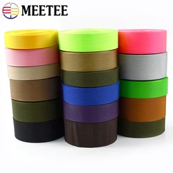 5Meters Meetee 20-50mm Nylon Webbing Backpack Strap Ribbon Band Canvas Safety Belt Sewing Bias Dog Collar Clothing Accessories