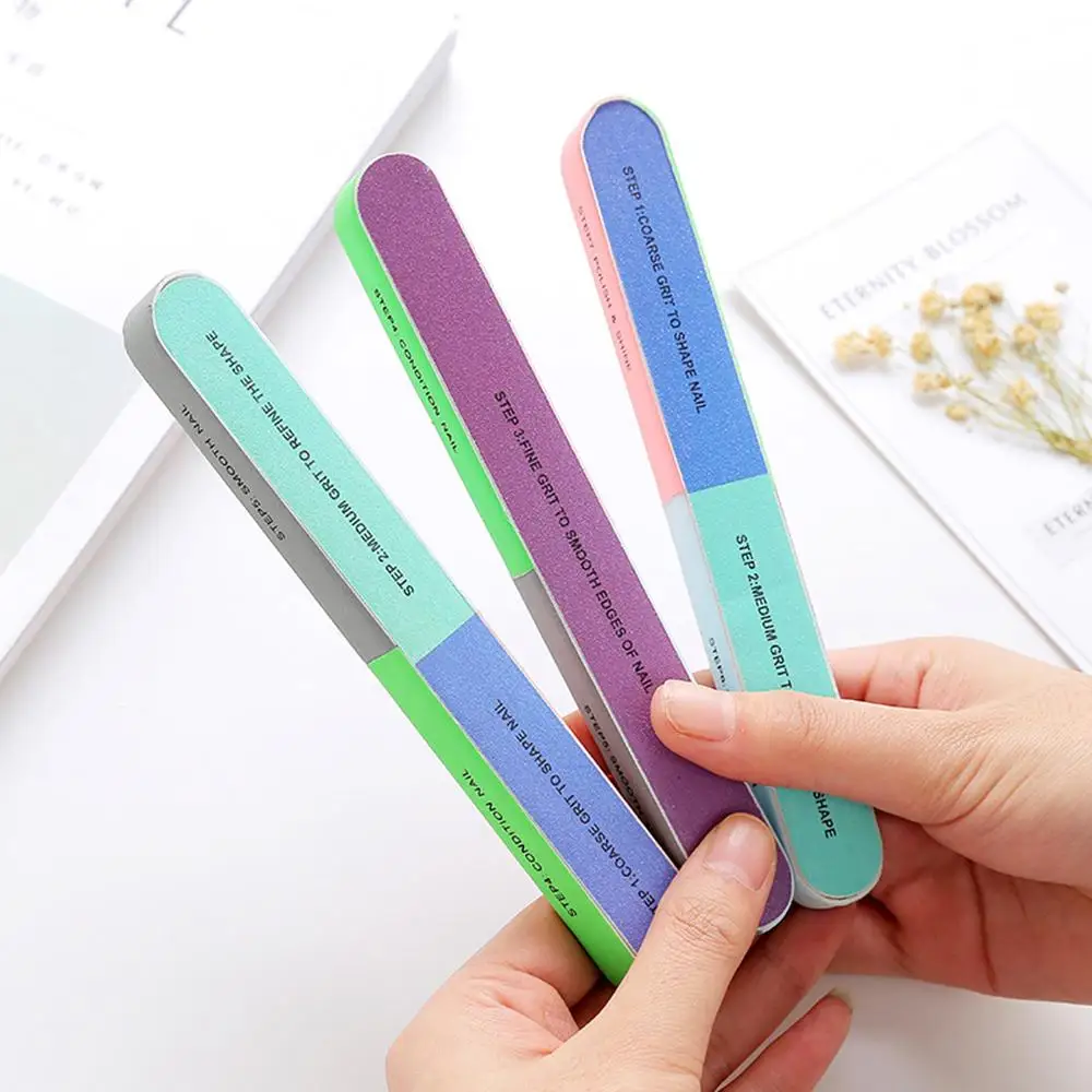 Colorful Professional Buff for Nails Six-sided Polishing Nail File Sanding Manicure Nail File Sanding Beauty Manicure Tools