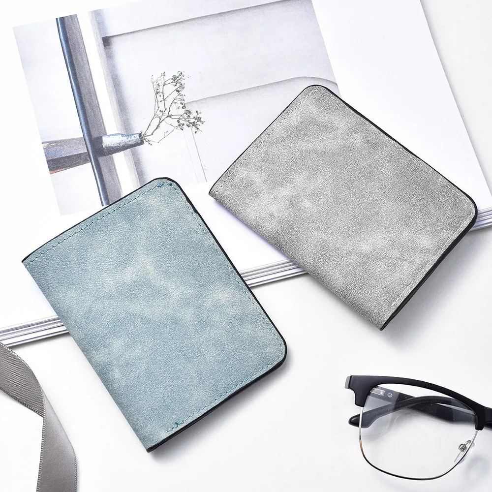 Retro Suede Leather Driving License Holder ID Credit Card Multi‑Slot Wallet Portable Slim Auto Driver Document Protector Purse