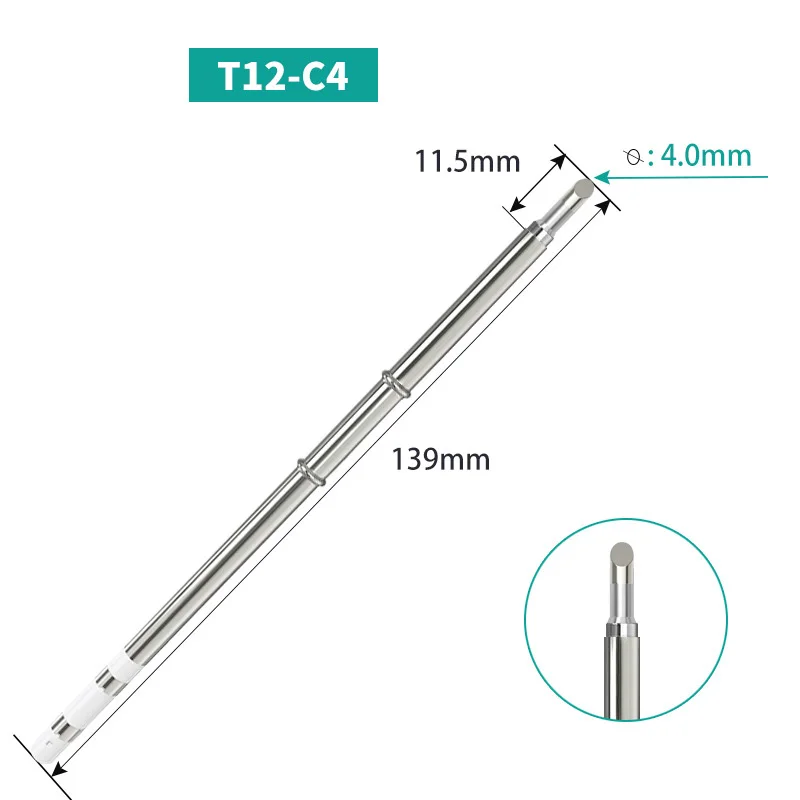 Imagem -04 - Dicas de Ferro de Solda para Hakko Fx951 Faça Você Mesmo Estação de Solda Kits Ferramentas de Solda T12-c08 c1 c4 Bc1 Bc2 Bcf1 Bcf2 T12