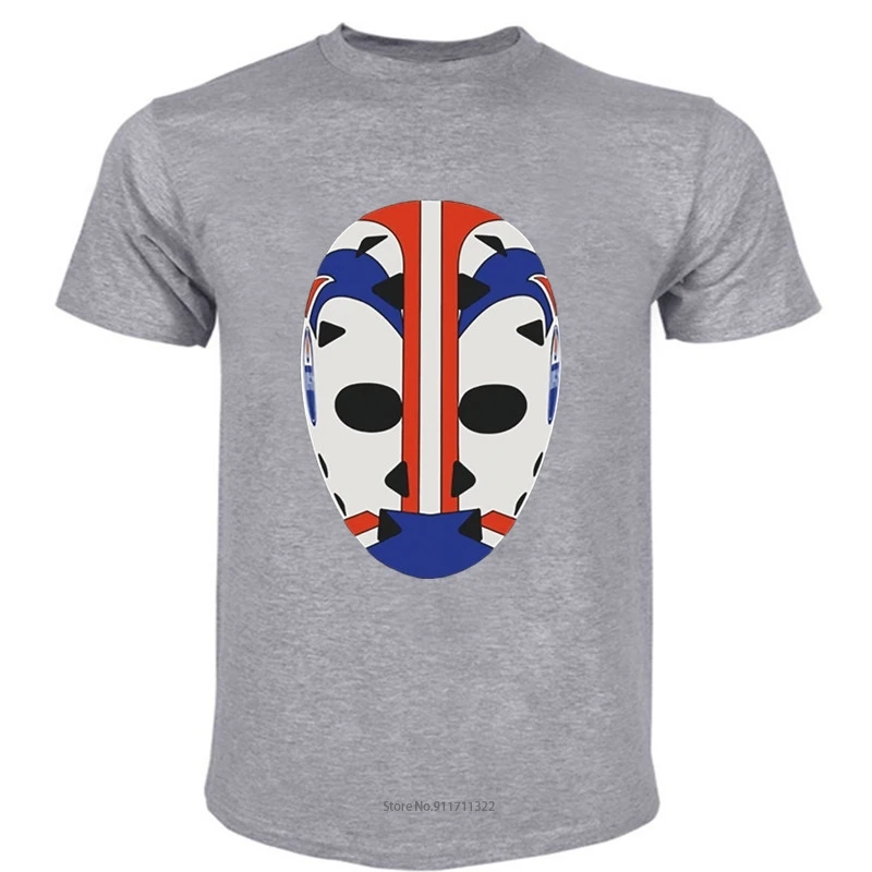 mens short sleeve t shirt Grant Fuhr, Retro, Goalie, Mask, Edmonton, Hockey, Gretzky, Alberta fashion tee-shirt male summer tops