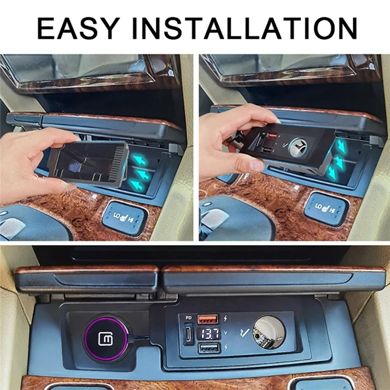 

A03Z-Car Cigarett Splitter Plug Adapter Fast Charging Port For Honda Accord Eighth Generation 2008-2013