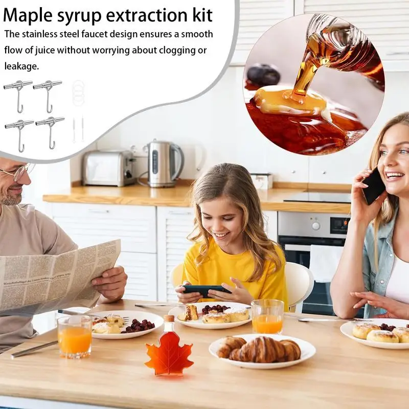 14PCS Maple Syrup Tapping Set Sturdy Maple Sap Dropper Tap Set with Hooks Maple Tree Taps Spiles for Yard Home