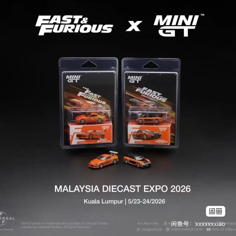 MINIGT1:64 2026 MDX Speed and Passion  Dual Car Package Toyota Supra Mazda RX-7 Alloy Car Model  Adult Collectible,Boys' Toy.