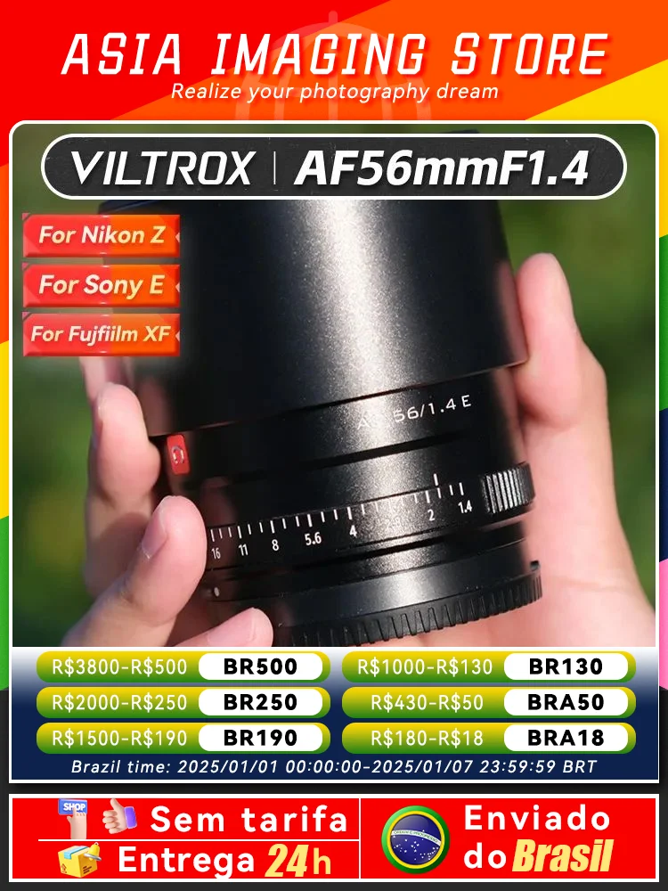 Viltrox AF 56mm F1.4 APS-C Auto Focus Camera Portrait Lens for Fujifilm X Camera Lens X-T4 X-T30 X-T3 Nikon Zfc Z50 Z6 Z7 56 1.4