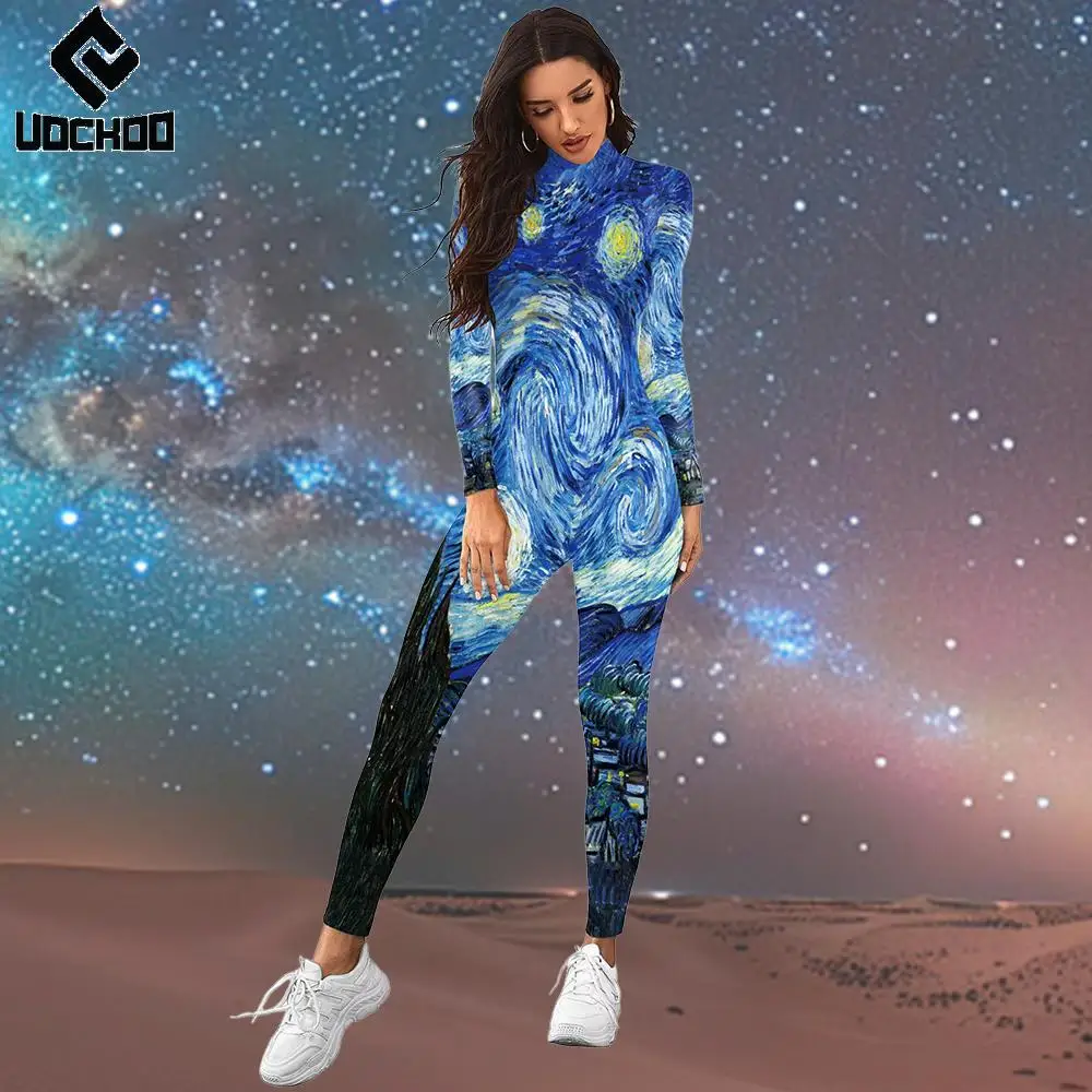 

Художественный комбинезон, комбинезон с узором «Звездная ночь», карнавальный боди для пустыни, вечерние костюмы для косплея, наряд для фестиваля, костюм зентай