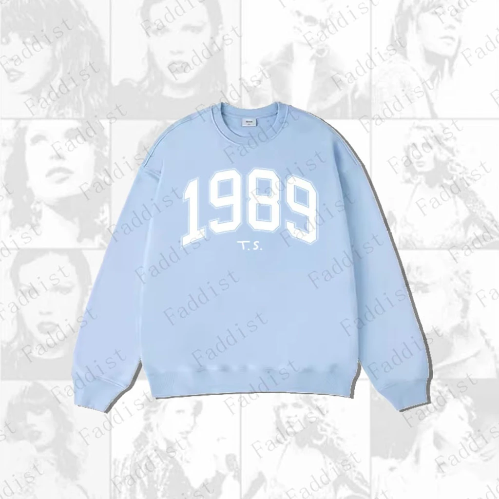 Kpop T.s 1989 2023TAIL THE Era Tour Loose Cartoon O-neck Cardigan Long Sleeved Pullover Coat Cotton Y2K Oversize Cute Sweatshirt