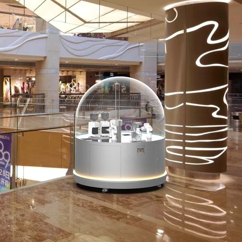 Custom Smart AI Barista Coffee Robot Vending Machine Mobile 6-Axis Safe Collaborative 0.03mm Precision 1 Year Warranty