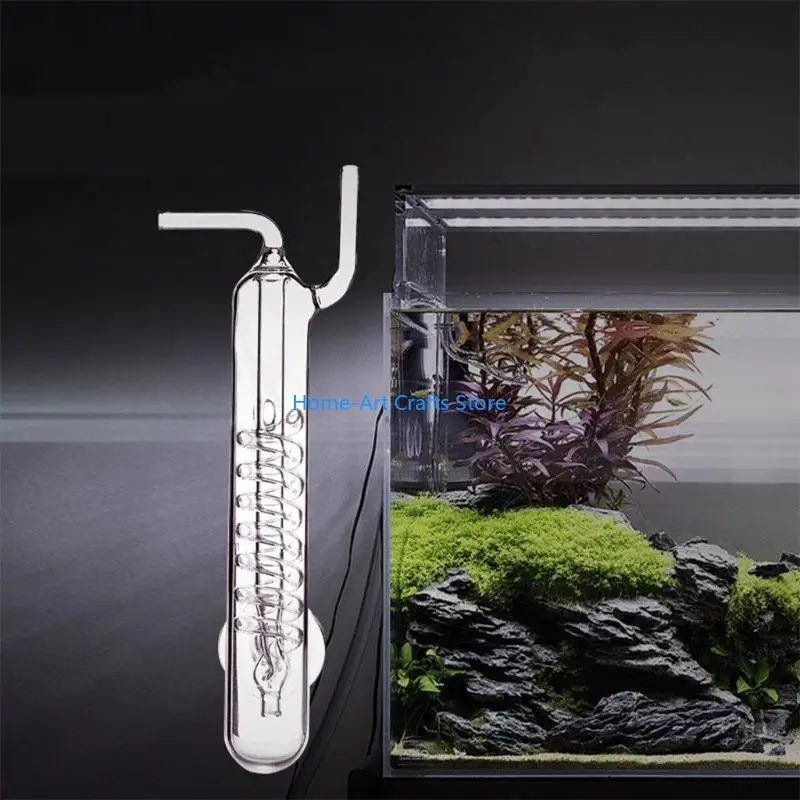 Y3NA CO2 Diffuser Spirals Bubble Counter for Aquarium Planted for Tank High-Transparent Glass Aquarium Supply Accessories - view 3