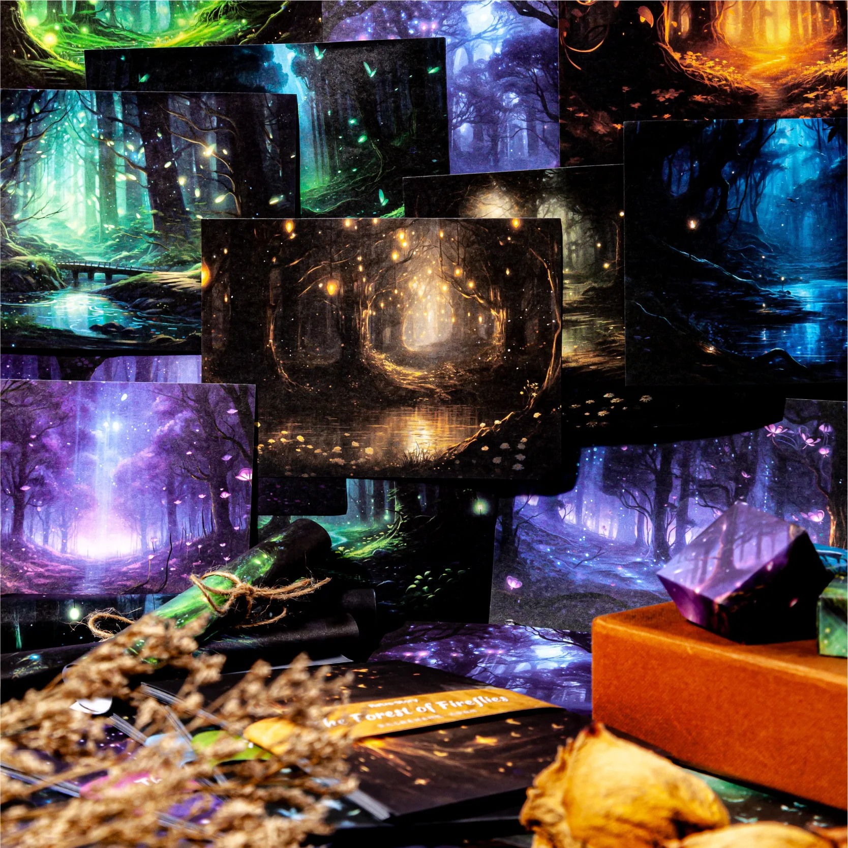 

Life material paper Firefly series Dreamy background handbook material bottoming 30 sheets 4 options