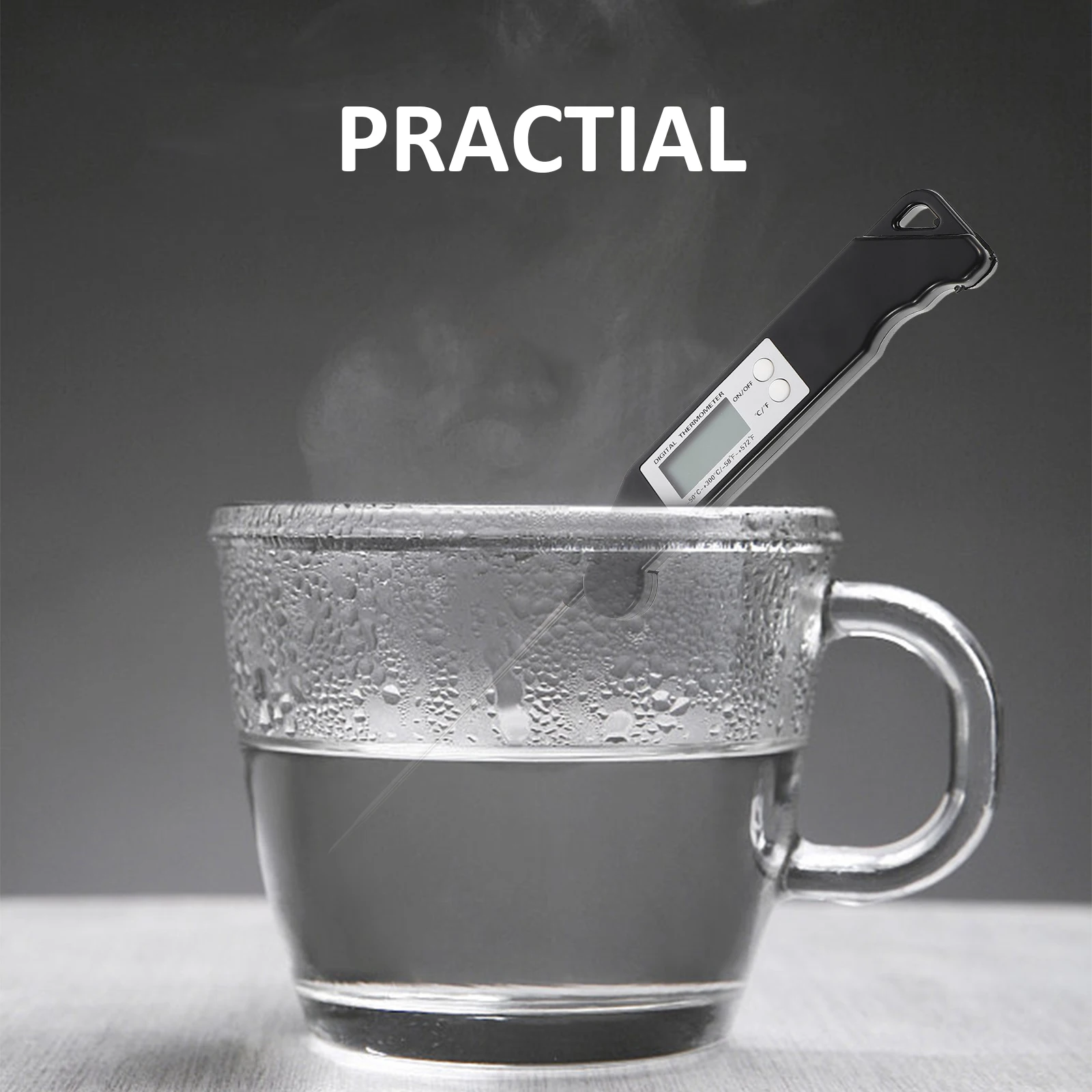 

Folding Digital Meat Thermometer Stainless Steel Probe for Bbq Grill Cooking Kitchen Food 124 Grill Thermometer