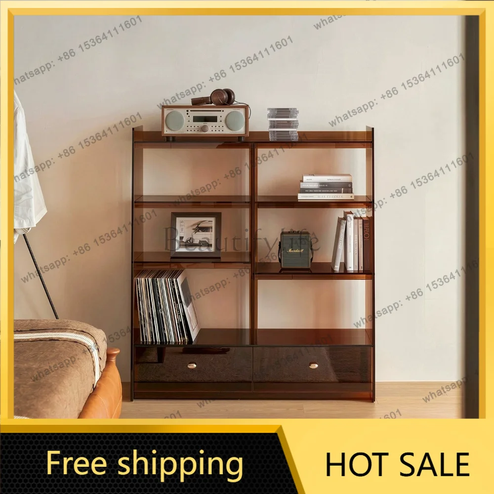 Factory Direct Floor-to-ceiling Bookcase Shelf Living Room Wall Integrated Multi-layer Storage Cabinet