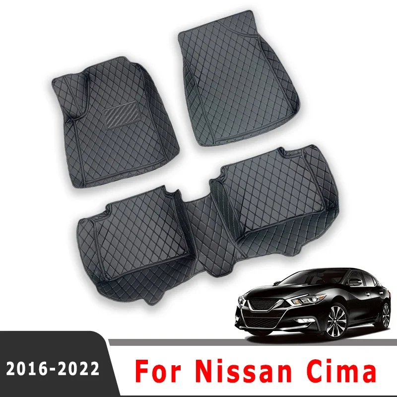 Car Floor Mats Trunk Carpets For Nissan Cima 2020 2019 2018 2017 2016 Auto Foot Pads Custom Accessories Interior Automobiles