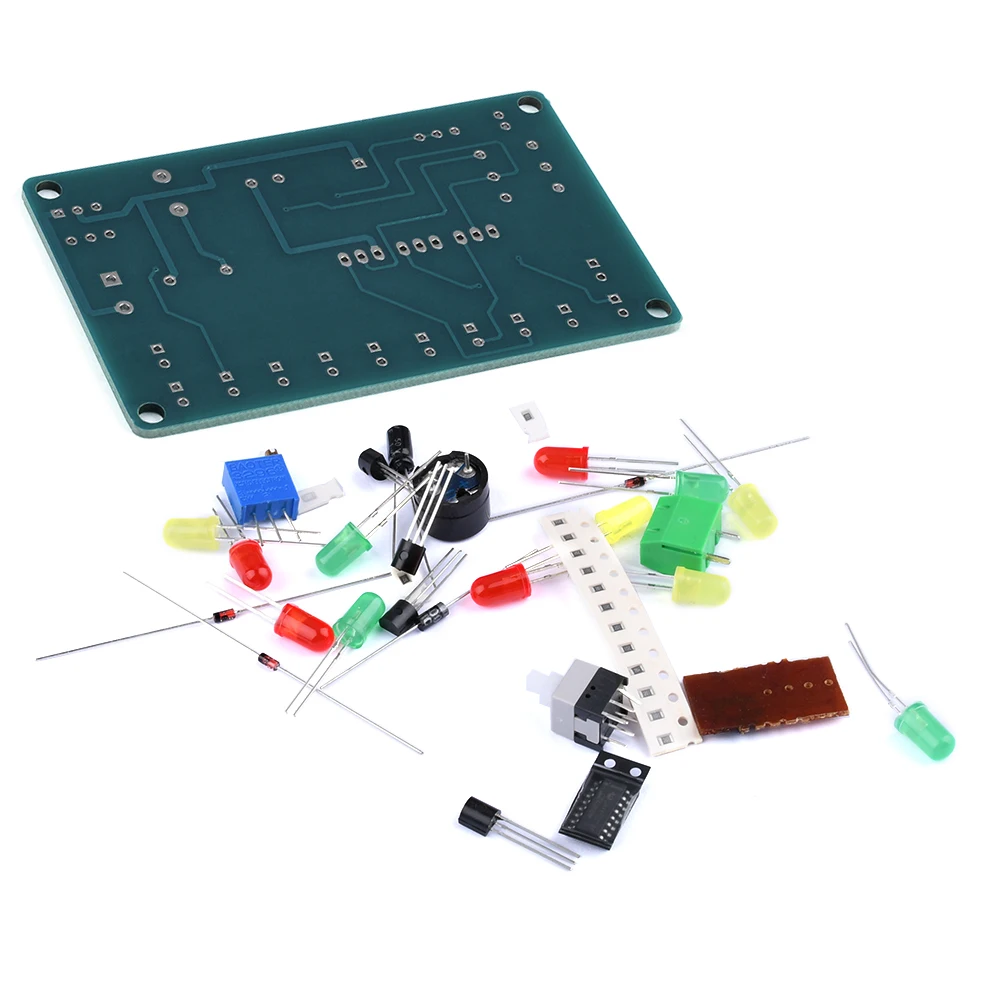 DC4.5-5V CD4060 SMD Music LED Color Light Circuit Welding Dream Light Module DIY Kit Loose Parts For Electronic Learning Kits