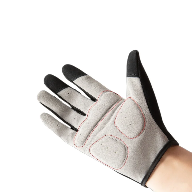 Fahrradhandschuhe für Damen und Herren, Outdoor-Sport, rutschfest, stoßdämpfend, lange Finger, Touchscreen, Fitness-Sporthandschuhe