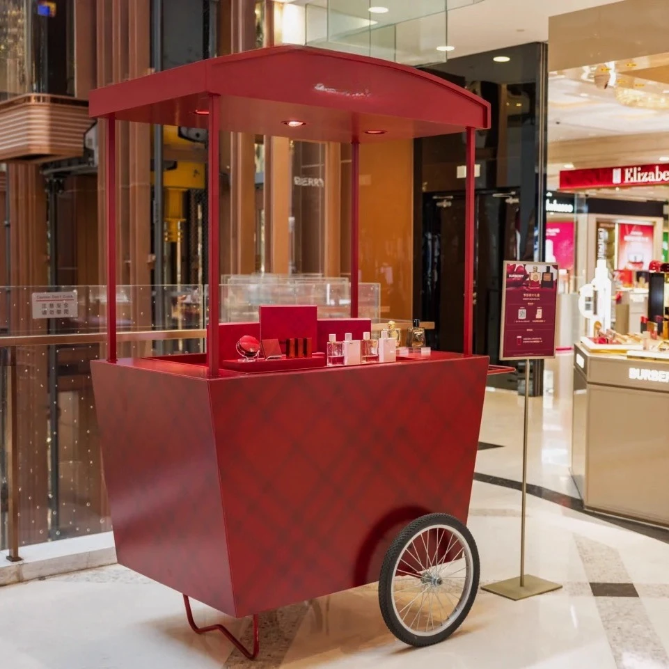 

Дисплей торгового центра Тележка для трафикации Специальная акция Подвижная цветочная тележка Ручная тележка Дисплей