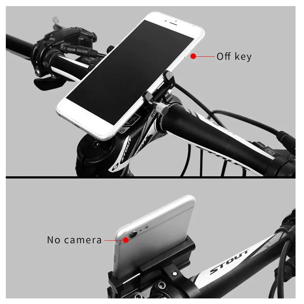Bicycle Phone Holder Aluminum Alloy Anti-slip GPS Bracket Universal Motorcycle Scooter Mountain Bike Phone Mount Cellphone Stand