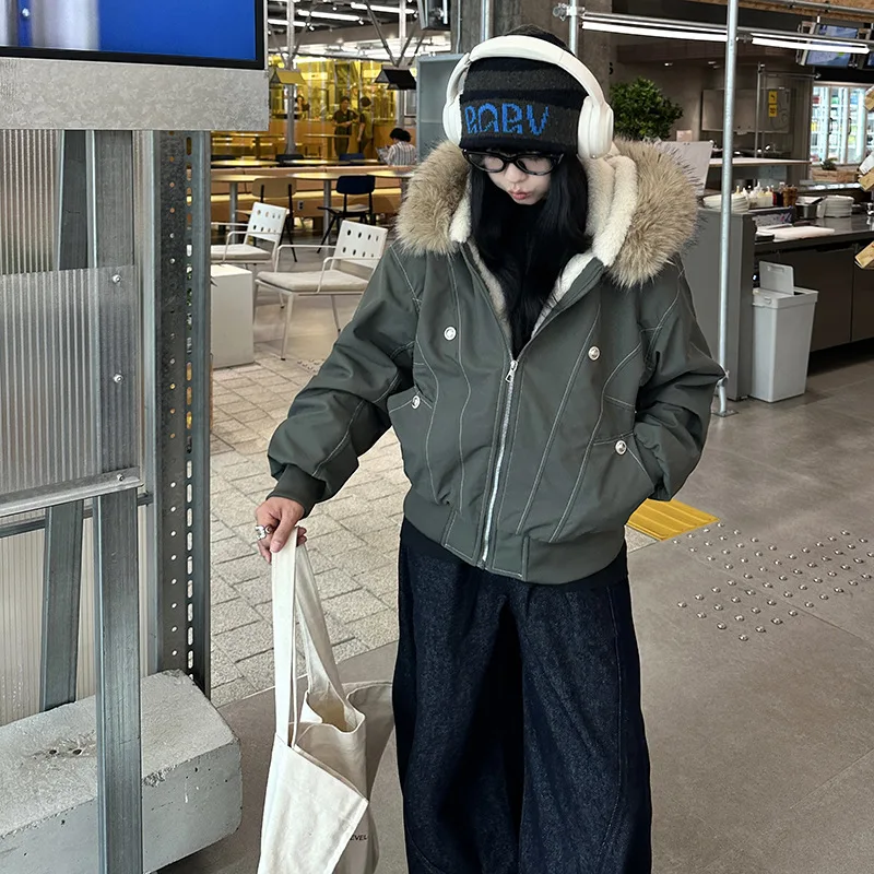 

Новая модель корейского стиля, пуховая и хлопковая куртка, женское пальто, модное утепленное короткое пальто с капюшоном, короткое зимнее свободное модное пальто