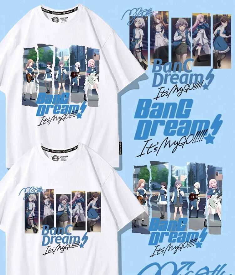 Popular Girl Band BanG Dream! It's MyGO Unisex T-shirts 3D Print Kids Anime Tees Men/Women Short Sleeve Tshirt Harajuku Y2k Tops