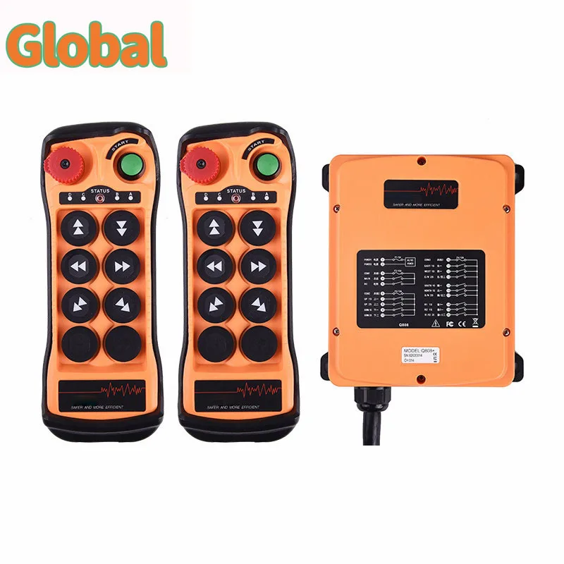 Q606 Double speed 6 buttons Industrial Wireless Radio Crane Remote Control switches Hoist overhead bridge Crane Lift Controller