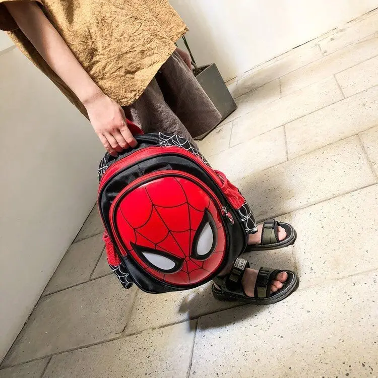 New Disney cartoon Avengers Spider-Man boys School Bag New Kindergarten Baby  Children's Cute Backpack