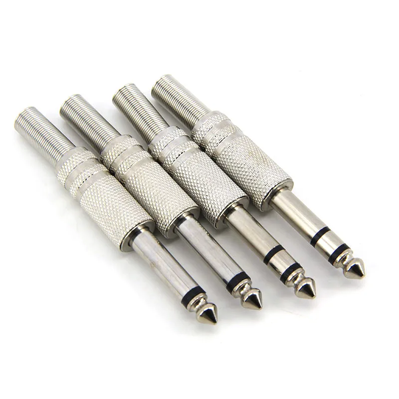 Conector de audio jack estéreo mono macho para soldar profesional - imagen 3
