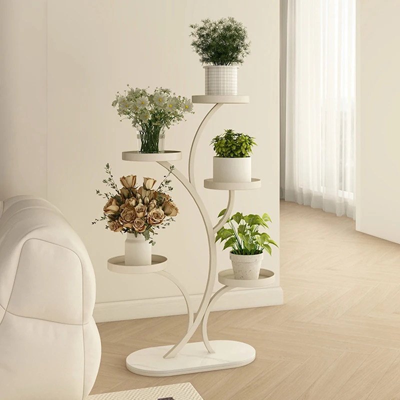 

Flower Plant Display Stand Nordic Outdoor Repisas Storage Living Room Shelves Corner Vase Cabinet Metal Estante Home Decorations