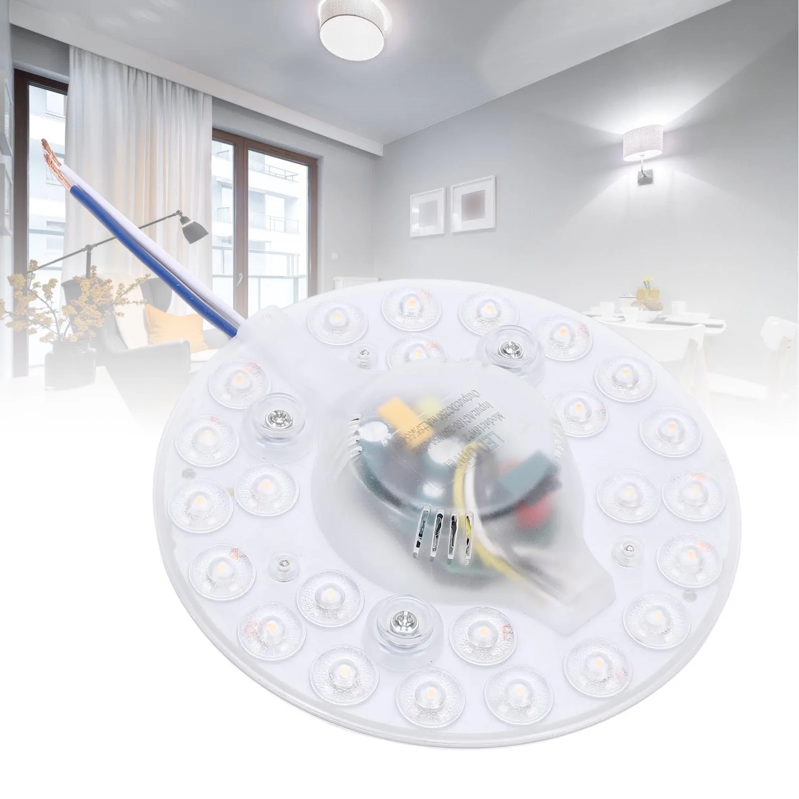 4.9 Inch Ceiling Fan LED Light Replacement 3 Color Adjustable Flush Mount Magnetic LED Fan Light Retrofit Round view 5