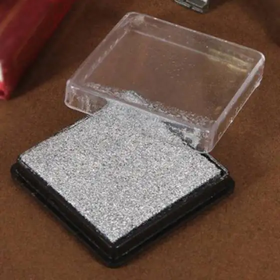 Tampone per timbri con tampone di inchiostro per documenti di lettere di nozze argento