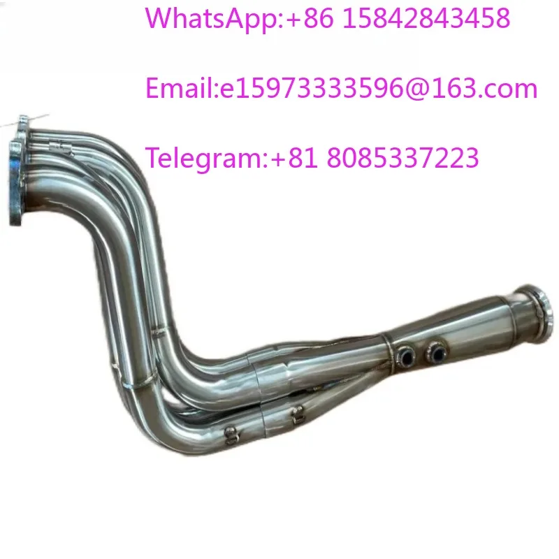 4-1 Exhaust Header Manifold With 3 Inch Megaphone Exit High Flow Engine Swap Performance Refitting Replacement Hardware