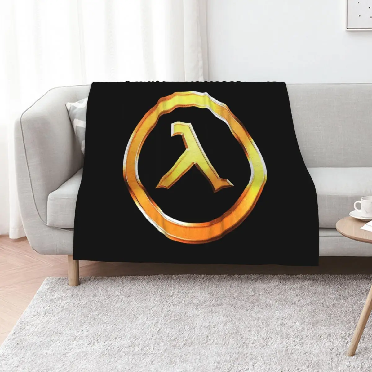 

Half Life Lambda Symbol (Variant) Throw Blanket Decorative Sofa Furrys Sofa Quilt Fashion Sofas Blankets