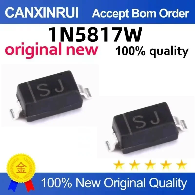 

(5-100 pieces) Brand new original 1N5817W silk screen SJ SOD-123FL patch Schottky diode 1A 20V